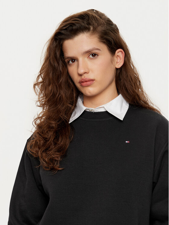 Tommy Hilfiger Tommy Hilfiger Pulóver WW0WW41246 Fekete Relaxed Fit