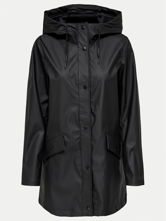 ONLY ONLY Regenjacke Elisa 15261734 Schwarz Regular Fit