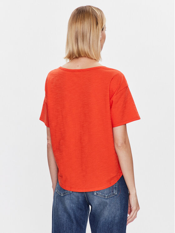 United Colors Of Benetton United Colors Of Benetton T-särk 3BVXD1033 Oranž Relaxed Fit