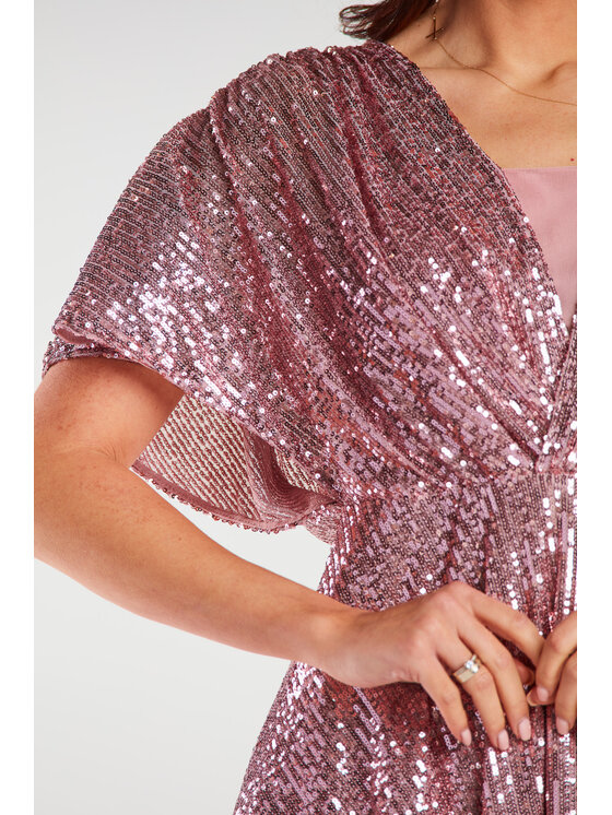 Awama Awama Abito da sera A488 Rosa Basic Fit