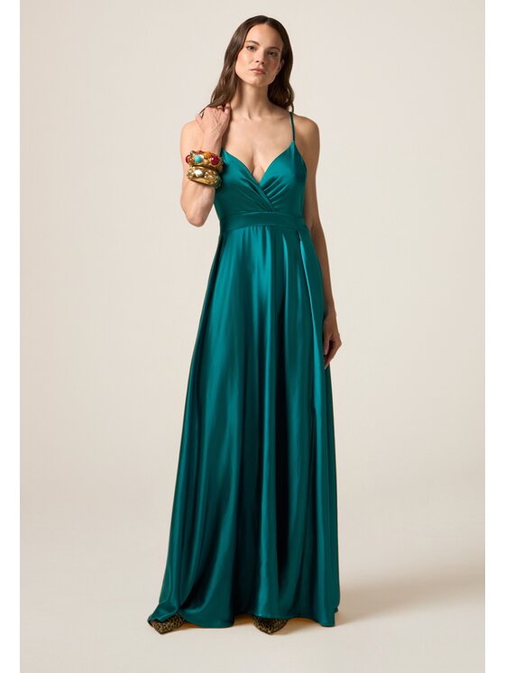 Oltre Oltre Abito da sera 7377R004922N025 Turchese A-Line Fit