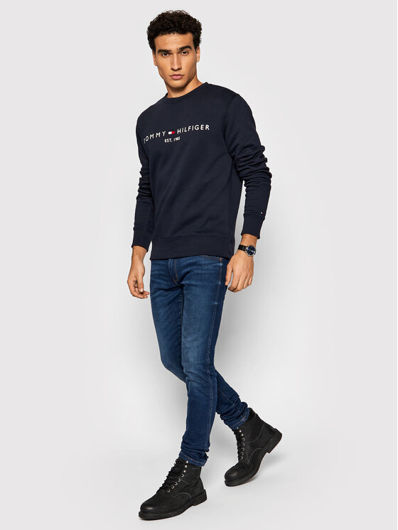 Tommy Hilfiger Tommy Hilfiger Sweatshirt Logo MW0MW11596 Dunkelblau Regular Fit