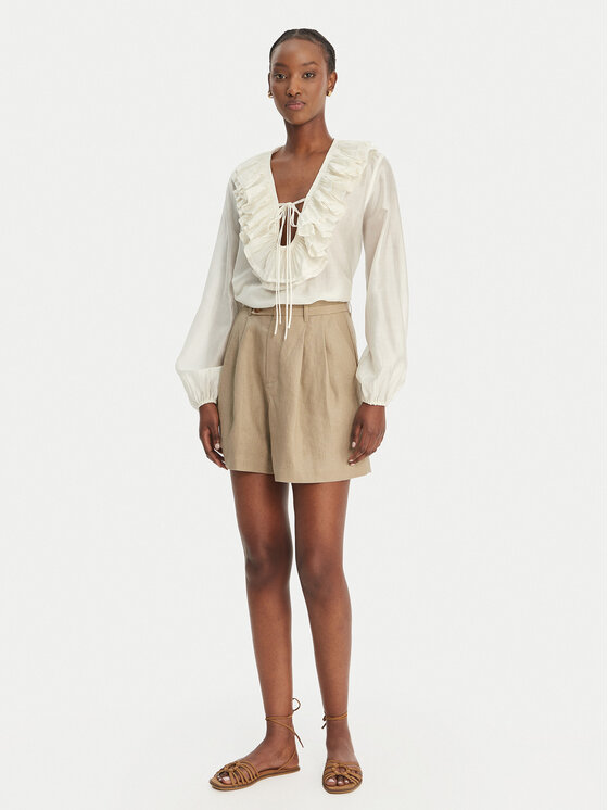 Eleh Eleh Halenka SS260116 Krémová Regular Fit
