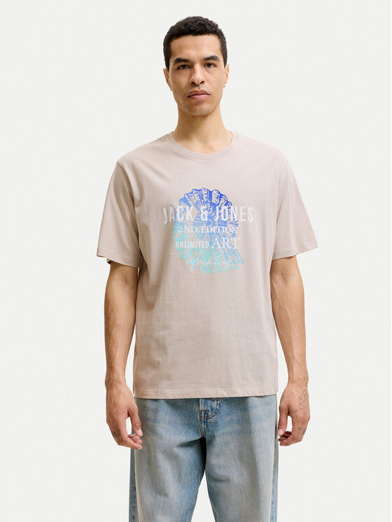 Jack & Jones Jack & Jones Футболка Gradient Print 12288094 Світло-бежевий Regular Fit