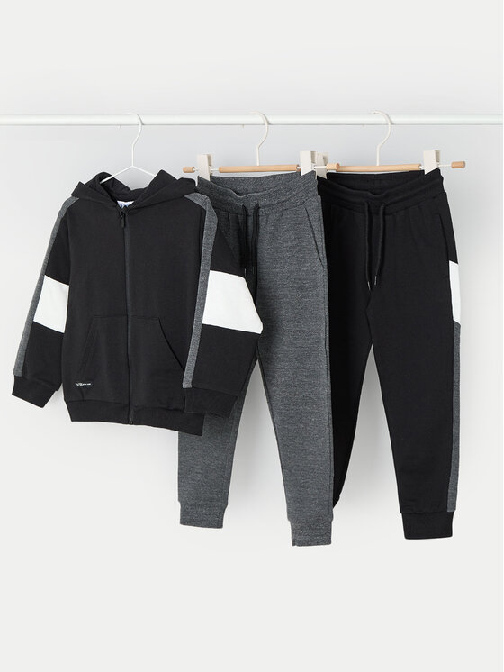Mayoral Completo 2 pantaloni da tuta e felpa 4882 Nero Regular Fit, taglia : 6Y