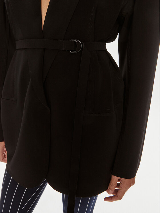 NORMA KAMALI NORMA KAMALI Marynarka KK4214PL158001 Czarny Regular Fit