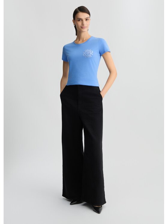Liu Jo Liu Jo T-shirt WA5143JS923M9442 Celeste Regular Fit