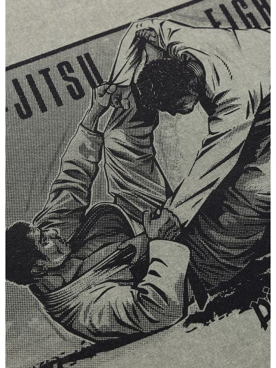 PITBULL PITBULL T-Shirt JIU-JITSU FIGHT DVSN Zielony Regular Fit
