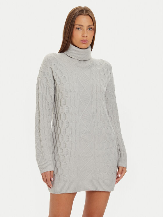 Brave Soul Brave Soul Úpletové šaty LKD-248SINBYA Šedá Regular Fit