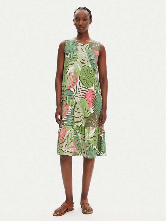 Olsen Olsen Sommerkleid 13002032 Grün Regular Fit