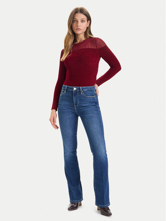 Guess Guess Pulover W5BR62 Z0890 Rdeča Slim Fit