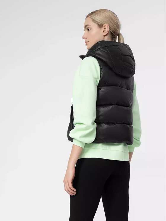 4F 4F Bezrękawnik 4FSS23TDJAF092-20S Czarny Loose Fit