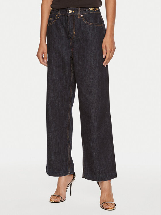 Just Cavalli Just Cavalli Τζιν 77PAB5C4 Σκούρο μπλε Straight Fit