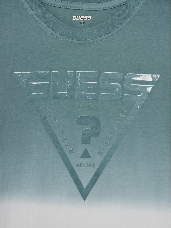 Guess Guess Marškinėliai L5GI27 I3Z14 Žalia Regular Fit