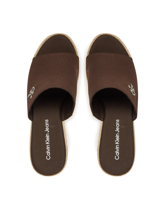 Calvin Klein Calvin Klein Klapki Wedge Rope Slide Mg YW0YW01699 Brązowy
