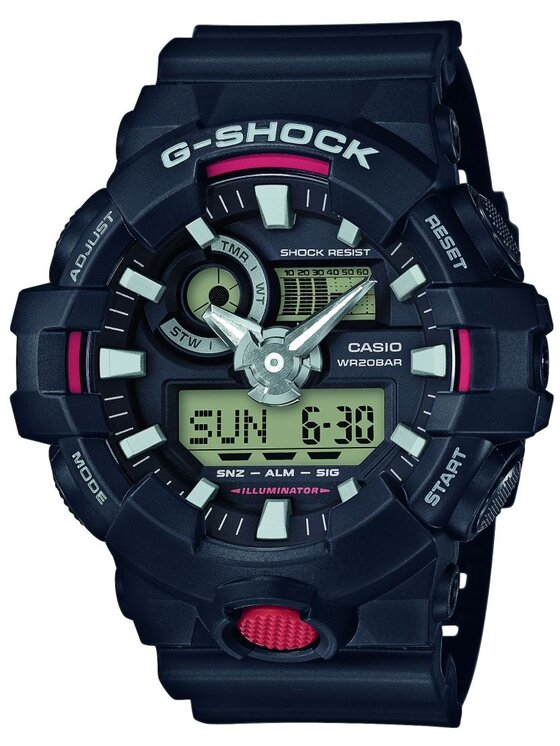Casio Casio Zegarek GA-700-1AER Czarny