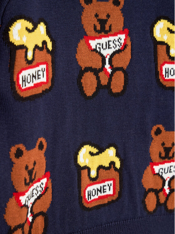 Guess Guess Sweter H1YT01 Z2S40 Granatowy Regular Fit