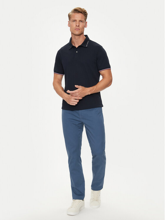 Tommy Hilfiger Tommy Hilfiger Kalhoty z materiálu Denton MW0MW36429 Modrá Straight Fit