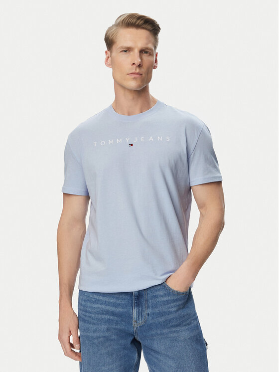 Tommy Jeans Póló DM0DM20744 Világoskék Regular Fit