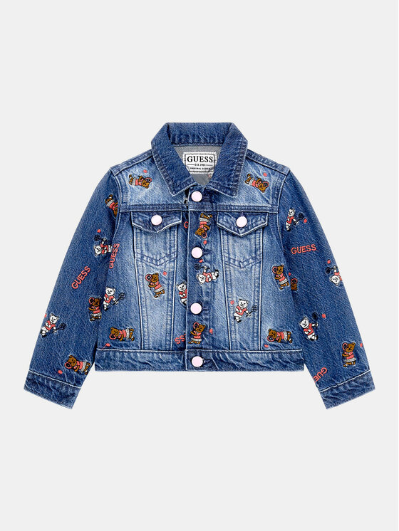 Guess Guess Traper jakna Rigid Denim K4RL01 D45E0 Plava Regular Fit