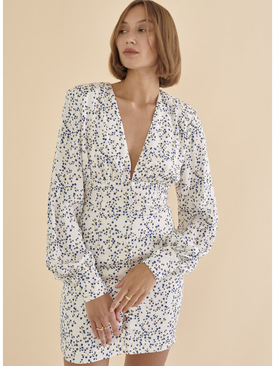 La Mania La Mania Sukienka koktajlowa DREAM 2 Biały Classic Fit
