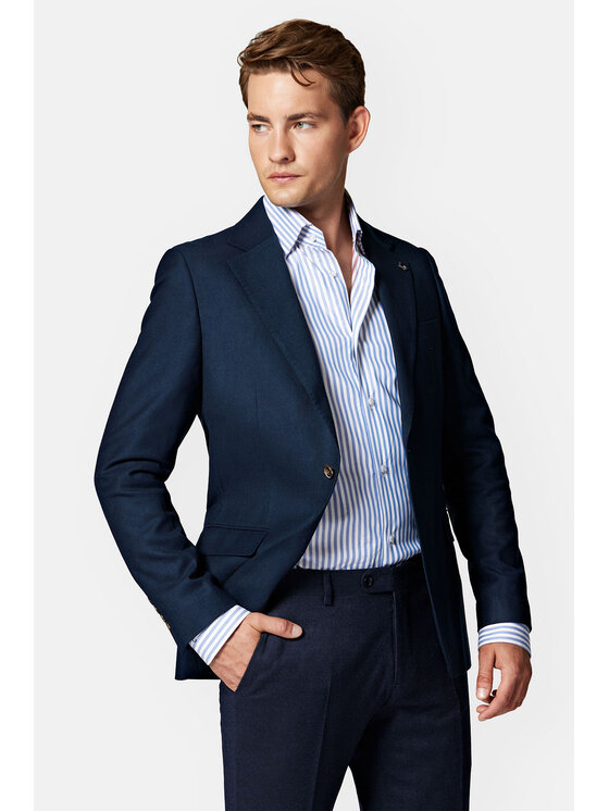 Lancerto Lancerto Marynarka Rochelle MA131223000007 Granatowy Slim Fit
