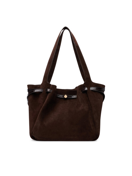 Tory Burch Tory Burch Ročna torba Romy Suede Tote 186348 Rjava