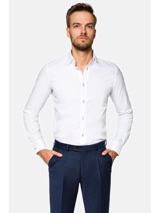 Lancerto Lancerto Koszula Almeria 5 KO051220000057 Biały Regular Fit