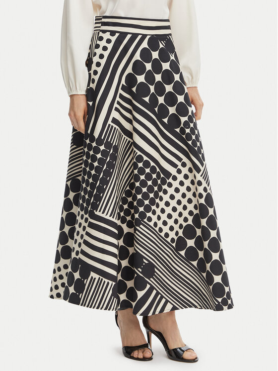 Rinascimento Rinascimento Φούστα σε γραμμή Α CFC0127529003 Μαύρο Regular Fit