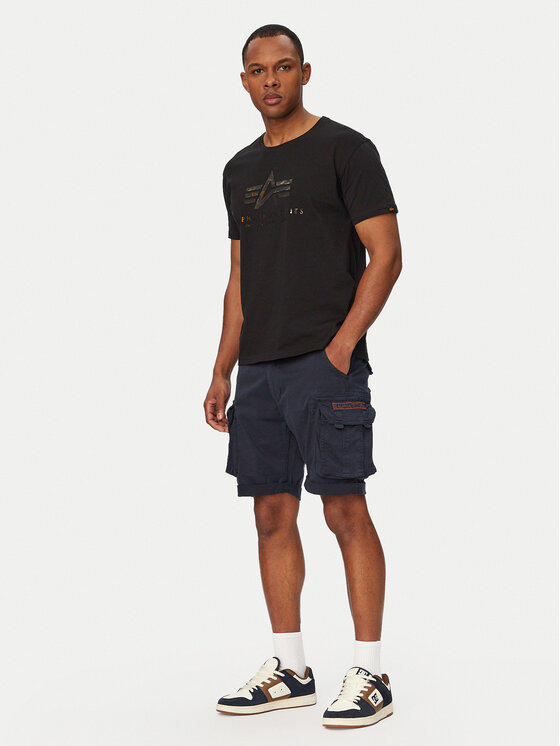 Alpha Industries Alpha Industries Szorty materiałowe Crew 176203 Granatowy Regular Fit