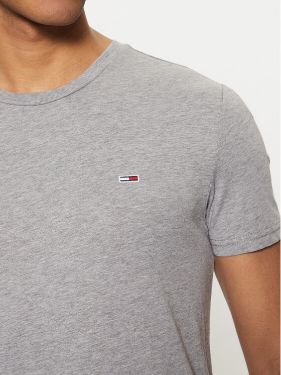 Tommy Jeans Tommy Jeans T-shirt Jaspe DM0DM20363 Siva Slim Fit