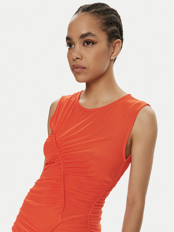 Gestuz Gestuz Haljina za svaki dan Messi 10909133 Narančasta Slim Fit