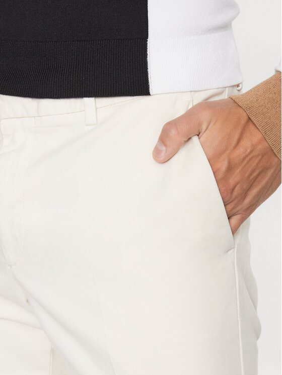 BOSS Boss Chino hlače Kaito1 50487966 Bela Slim Fit