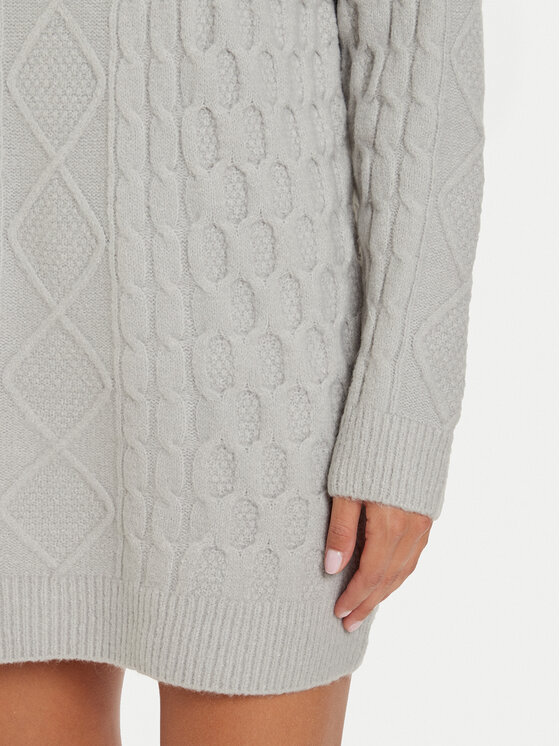 Brave Soul Brave Soul Плетена рокля LKD-248SINBYA Сив Regular Fit
