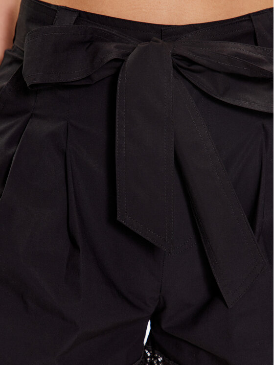 TWINSET TWINSET Σορτς υφασμάτινο 231TT2126 Μαύρο Regular Fit