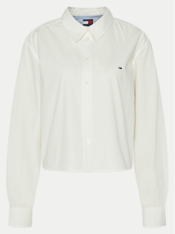Damska Koszula Tommy Jeans, Rozmiar XS, Biała, DW0DW19354
