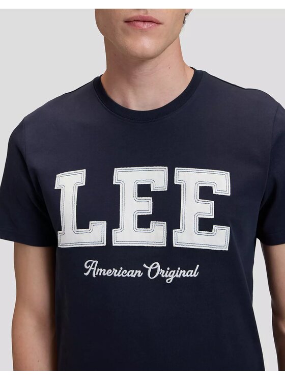 Lee Lee T-Shirt ORIGINAL TEE Niebieski Regular Fit