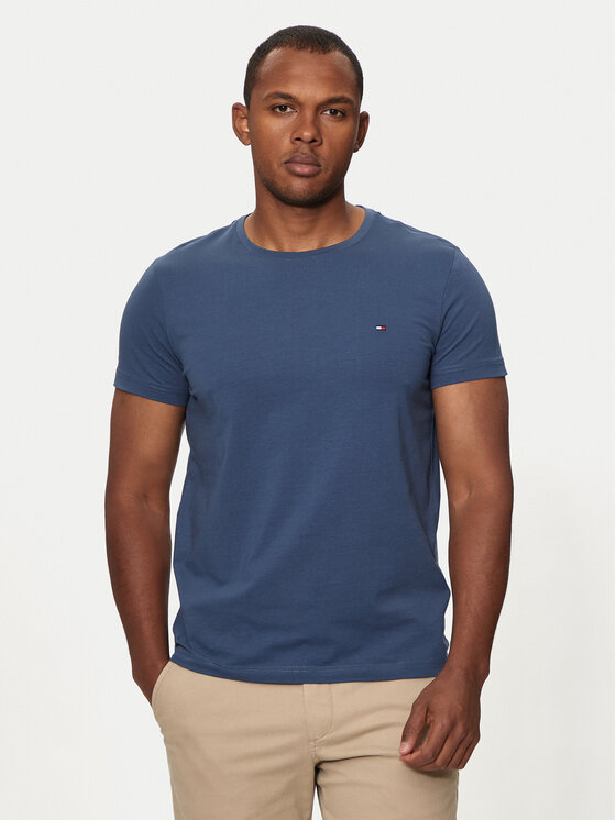 Tommy Hilfiger Majica MW0MW10800 Modra Slim Fit