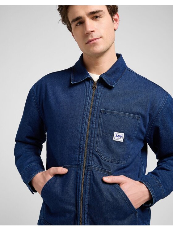 Lee Lee Kurtka przejściowa 91W LINED WW JACKET Niebieski Regular Fit