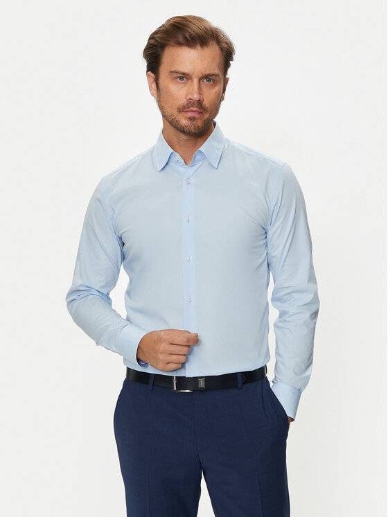 BOSS Boss Košile H-Hank 50519859 Modrá Slim Fit