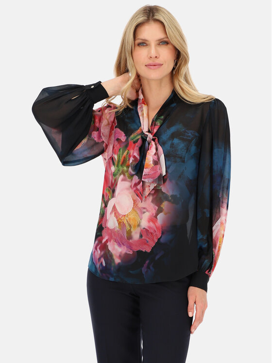 Potis & Verso Potis & Verso Bluzka Scarlett Granatowy Regular Fit