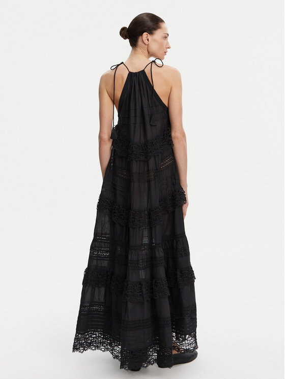 Munthe Munthe Nyári ruha Fuenta 251132225128 Fekete Loose Fit