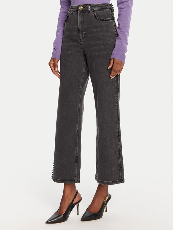 LOLA CASADEMUNT Jeansy MF2514008 Szary Wide Leg