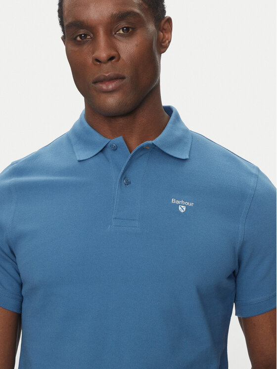 Barbour Barbour Polo Original Sports MML0358BU67 Niebieski Tailored Fit