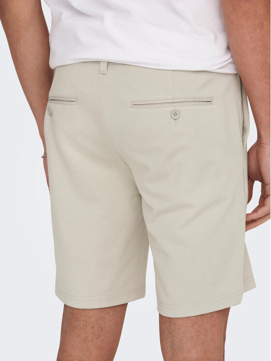 Only & Sons Only & Sons Šortky z materiálu Mark 22018667 Écru Regular Fit