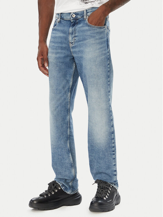 Karl Lagerfeld Jeans Karl Lagerfeld Jeans Blugi B4M10010 Albastru Straight Leg
