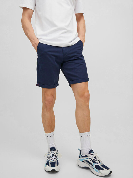 Jack & Jones Jack & Jones Pantalon scurți din material Bowie 12165604 Bleumarin Regular Fit