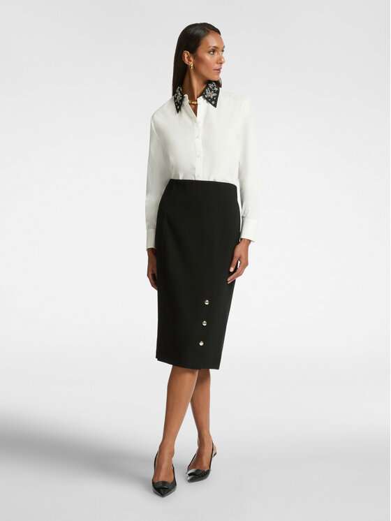 Elena Mirò Elena Mirò Gonna midi 1040P000051N033 Nero Slim Fit
