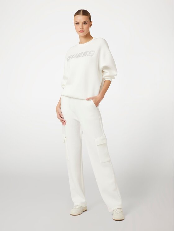 Guess Guess Spodnie materiałowe 169839 Beżowy Slim Fit