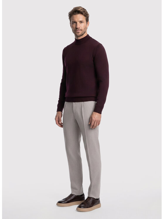 Pako Lorente Pako Lorente Sweter P26WB-2X-004 Bordowy Classic Fit